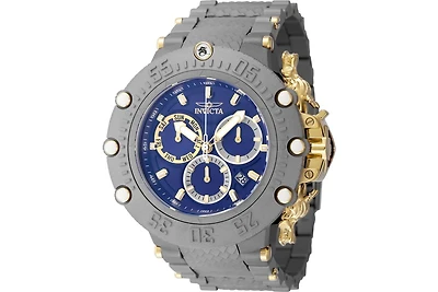 Invicta Men's 48193 Subaqua Quartz 2 Hand Blue, Gold, Titanium Dial Watch