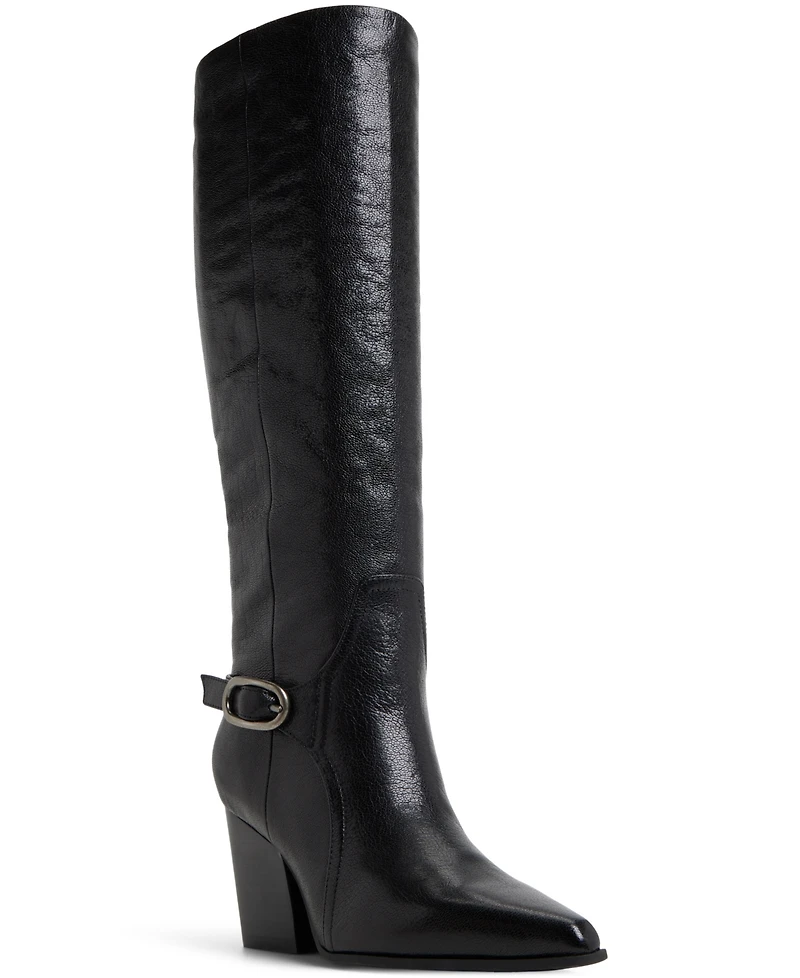 Aldo Women's Saddle Buckle Tall Dress Boots