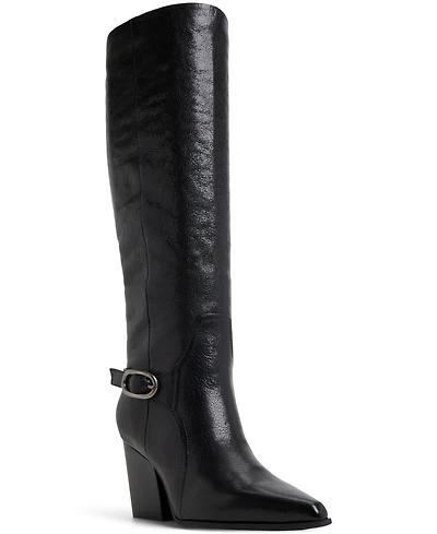Aldo Women's Saddle Buckle Tall Dress Boots