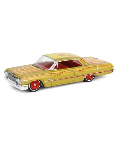 1/64 1963 Chevrolet Impala Ss, Gold Metallic & Red, California Lowriders