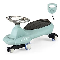 Wiggle Car with Hauling Rope Ride on Toy with Under-Seat Storage