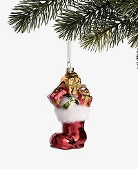 Holiday Lane Christmas Cheer Red Stocking with Gifts Ornament, Macy's Exclusive