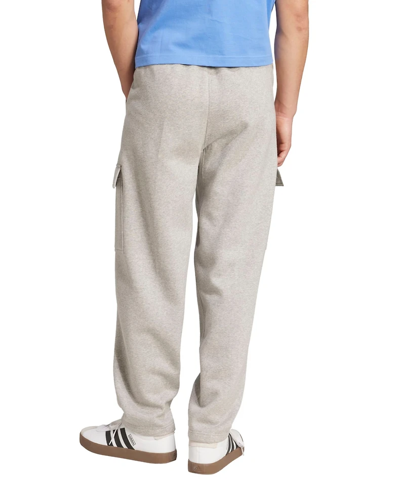 adidas Men's All Season Fleece Loose Cargo Open Hem Pants