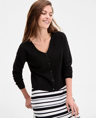 On 34th Women's V-Neck Button-Front Cardigan, Exclusively at Macy's