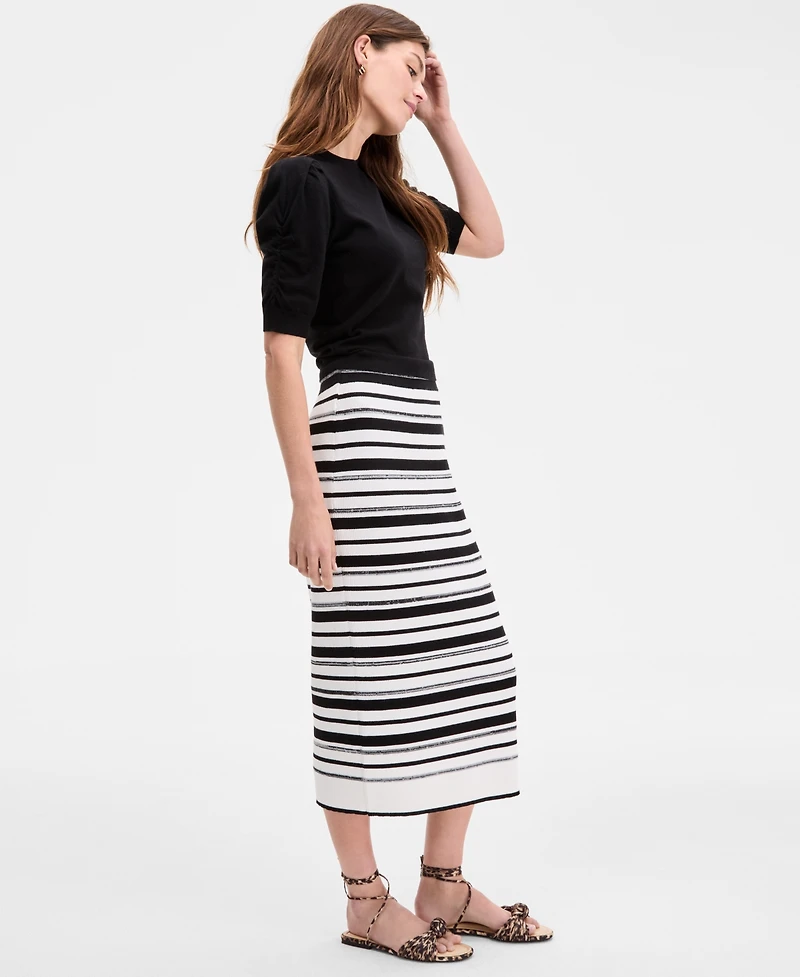 On 34th Women's Striped Sweater Maxi Skirt, Exclusively at Macy's