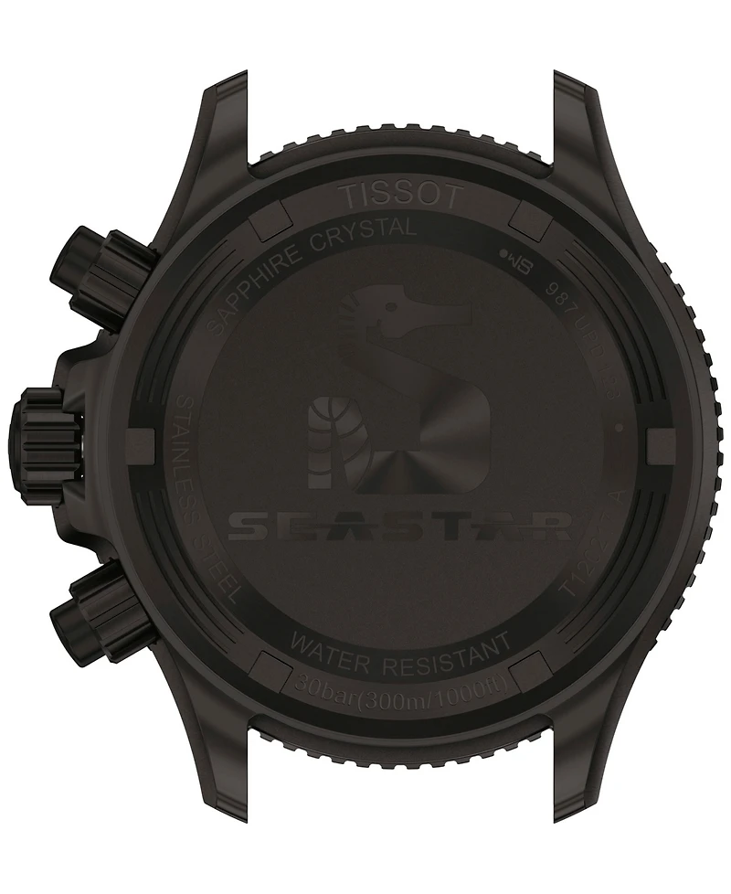 Tissot Men's Swiss Chronograph Seastar 1000 Rubber Strap Watch 38mm