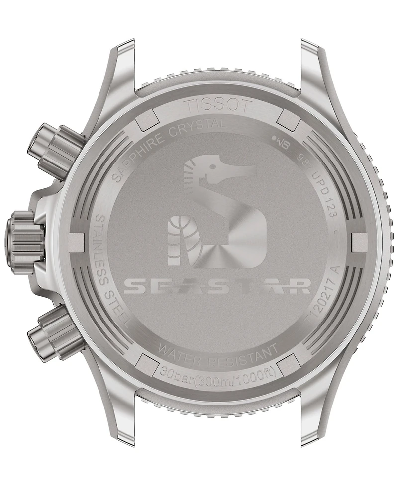 Tissot Men's Swiss Chronograph Seastar 1000 Stainless Steel Bracelet Watch 38mm