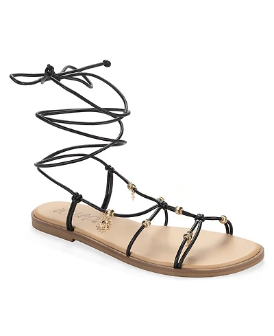 Wild Pair Reinaa Strappy Lace-up Flat Sandals, Exclusively at Macy's