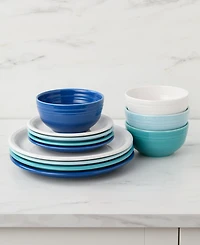 Fiesta Coastal Blues Bistro Coupe Salad Plates, Set of 4