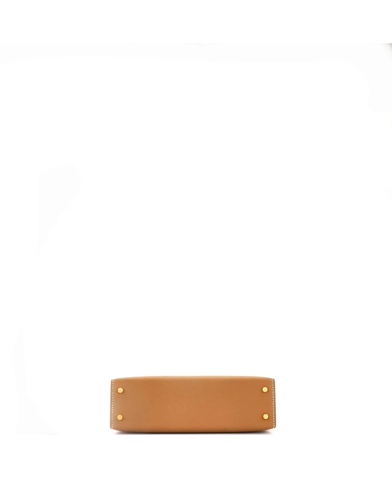 Pre-Owned Hermes Kelly 20 Handbag Brown Epsom with Gold Hardware