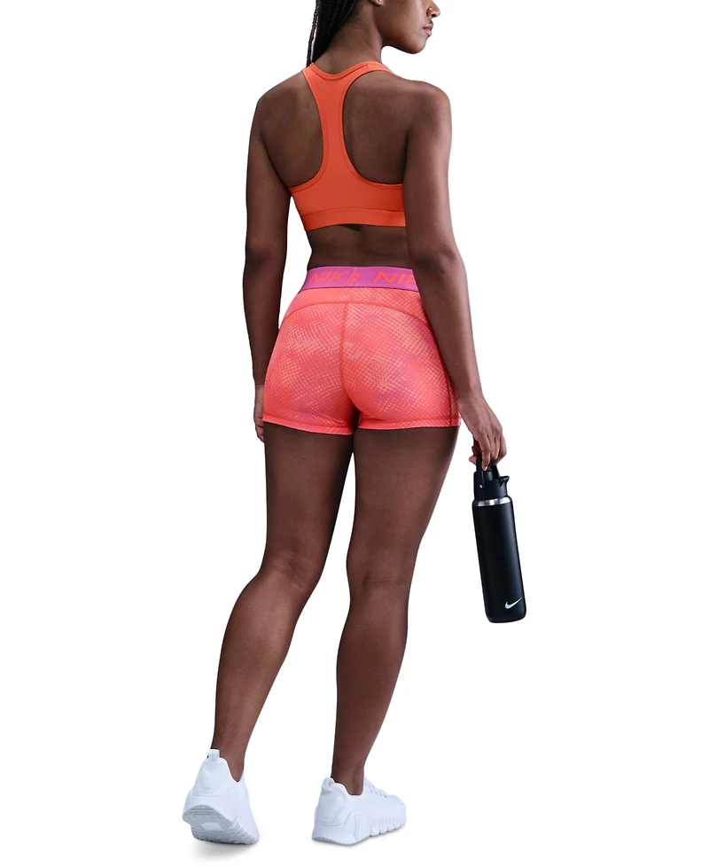 Nike Pro Women's Printed Dri-fit Mid-Rise 3" Shorts