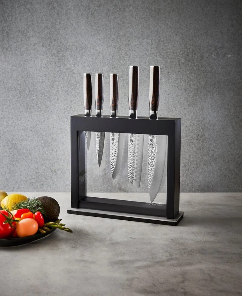 Cuisine::pro Damashiro Emperor Hisa 6-Pc. Knife Block Set