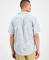 Tommy Bahama Men's Sand Desert Leaf-Print Linen Blend Shirt