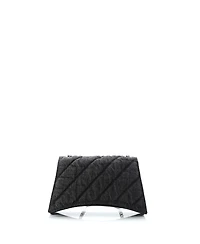 Pre-Owned Balenciaga Small Crush Chain Flap Bag Quilted Denim