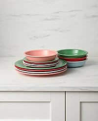 Fiesta Peppermint Frost Classic Rim 12-Pc. Dinnerware Set, Service for 4