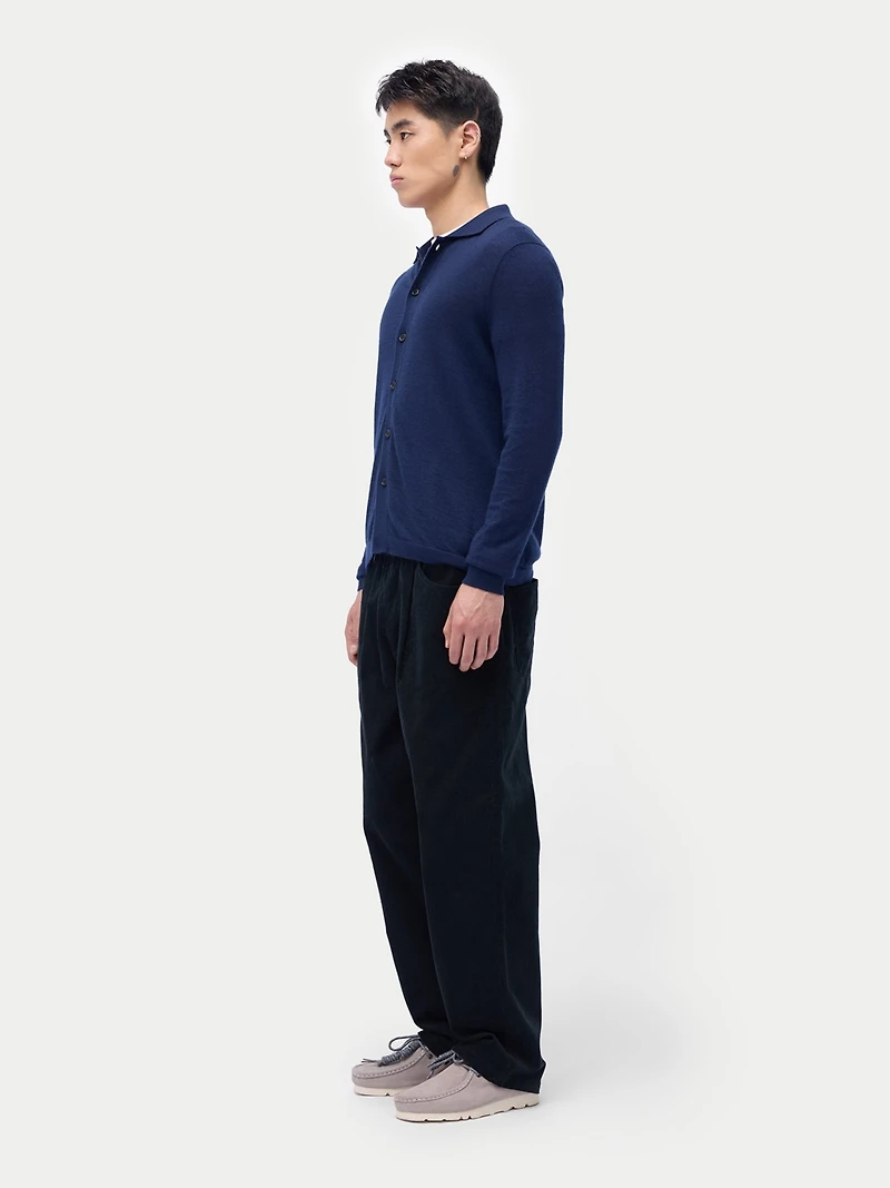 Gobi Cashmere Men's Silk Polo-Neck Cardigan