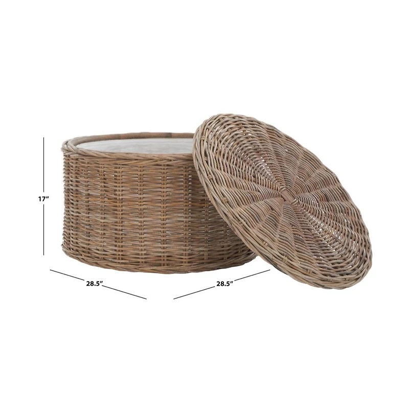 Jesse Wicker Storage Coffee Table