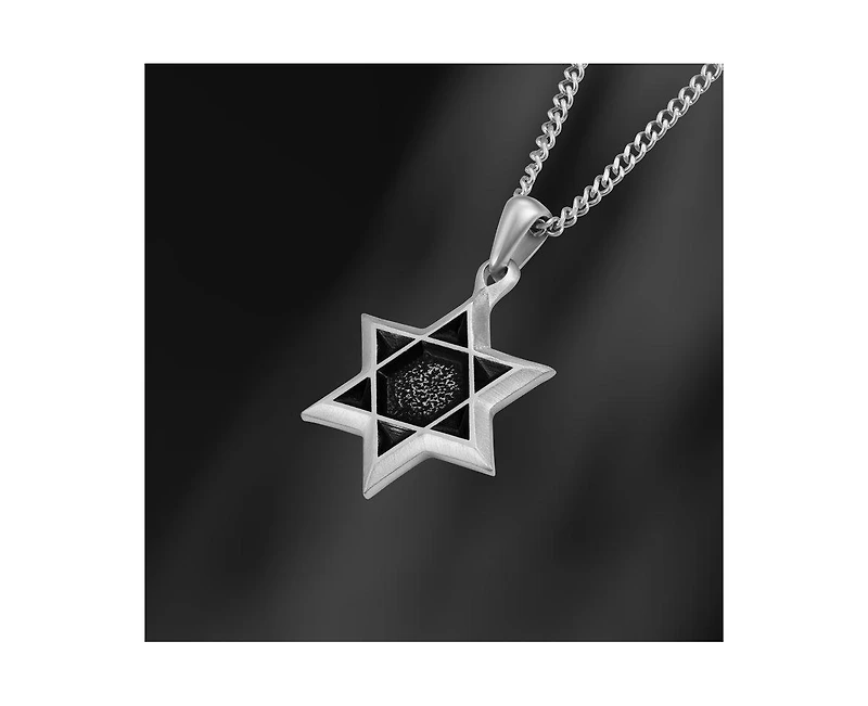 Vincero Star of David Pendant – Stainless Steel, Silver Finish