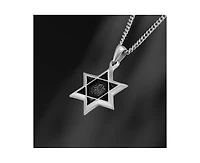 Vincero Star of David Pendant – Stainless Steel, Silver Finish