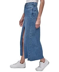 Dkny Jeans Women's High Rise Cotton Denim Maxi Skirt - Jee