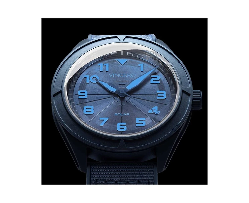 Vincero The Stratos – Men's Solar Titanium Watch 43mm