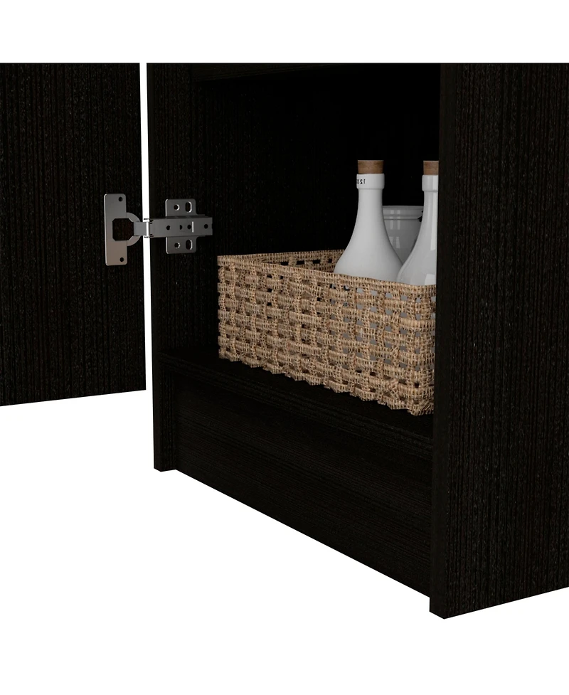 Depot E-shop Uluru Kitchen Pantry, Single Door Cabinet, Four Interior Shelves