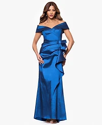 Xscape Petites Sweetheart-Neck Long Sheath Dress