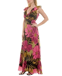 Taylor Women's Ruffled Sleeveless A-Line Dress