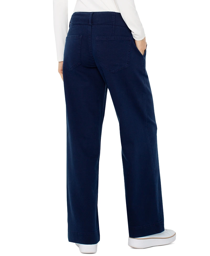 Liverpool Los Angeles Women's Utility Patch Pocket Wide Leg Pants