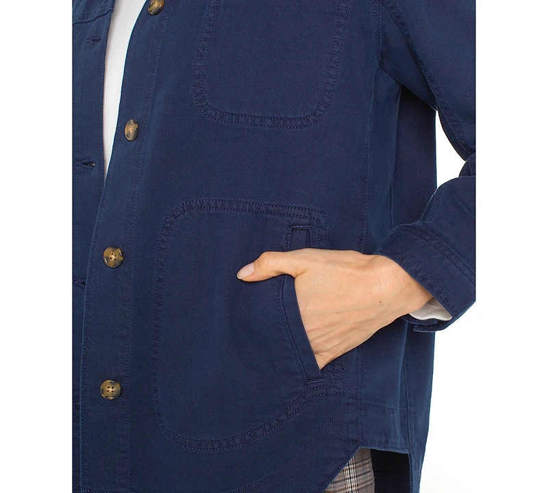 Liverpool Los Angeles Women's Button-Front Shirt Jacket
