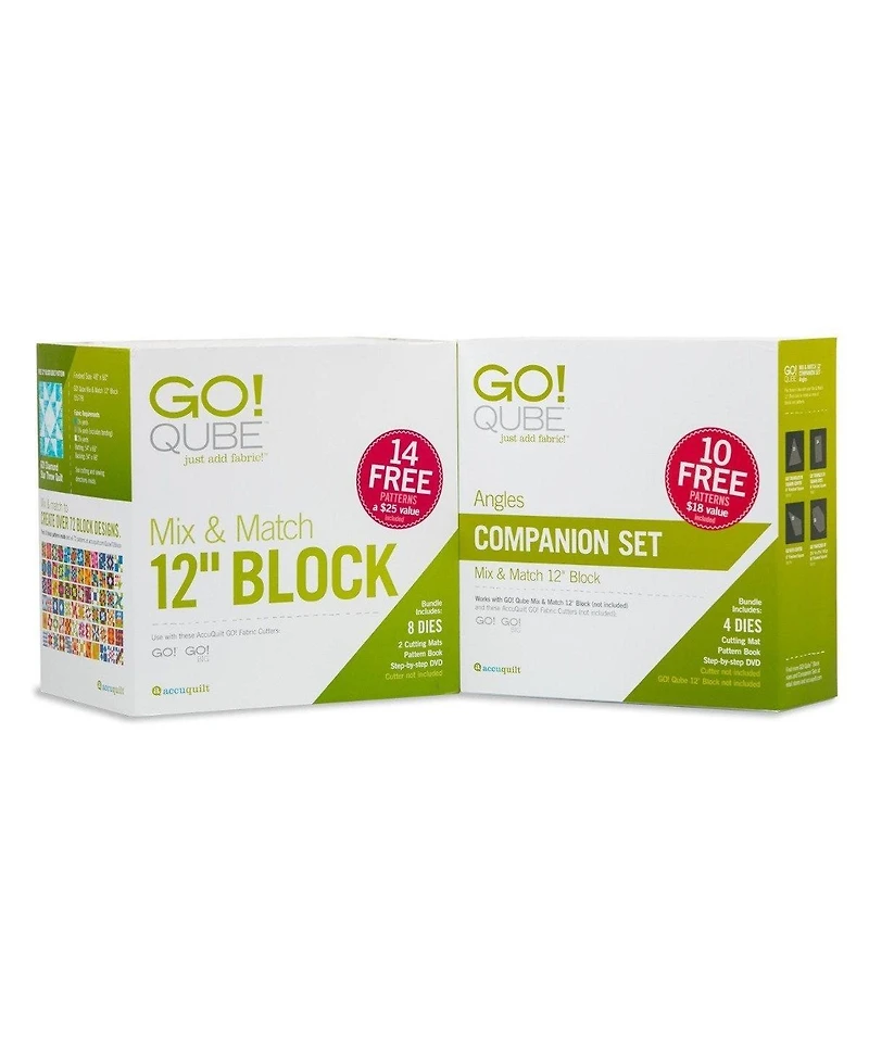 Accuquilt Go! Qube 12" Companion Set-Angles