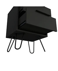 Depot E-shop Begonia 2 Nightstand, Hairpin Legs, Two Drawers