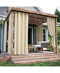 Awesome Home Outdoor Window Covering Cabana Trellis Grommet Single Panel, 52"Wx 96"L