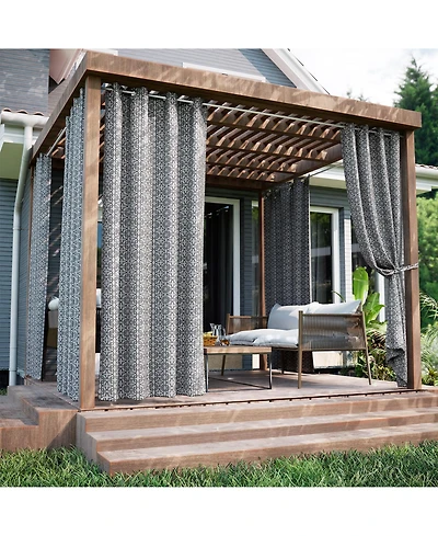 Awesome Home Outdoor Window Covering Cabana Trellis Grommet Single Panel, 52"Wx 96"L