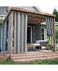 Awesome Home Outdoor Window Covering Cabana Trellis Grommet Single Panel, 52"Wx 96"L