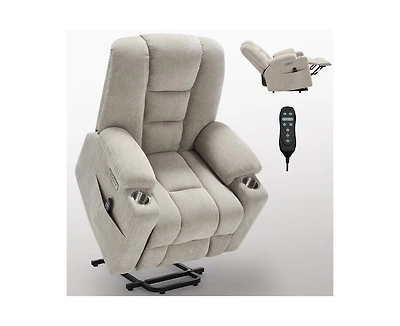 Casainc Power Lift Recliner Chair with Massage Heavy Duty Motion Usb and Type C Ports