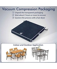 Outdoor Chair Cushion Set of 2 Waterproof Fade-Resistant Olefin Seat Cushions