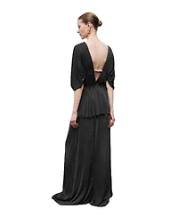 Nocturne Women's V-Neck Beaded Accessory Blouse