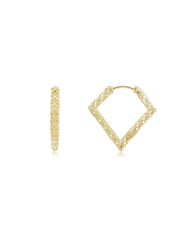The Lovery Geometric Gold Hoop Earrings 14k Gold