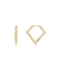 The Lovery Geometric Gold Hoop Earrings 14k Gold