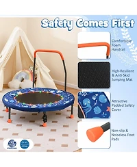 Mini Trampoline Folding Small Rebounder for Kids with Lights