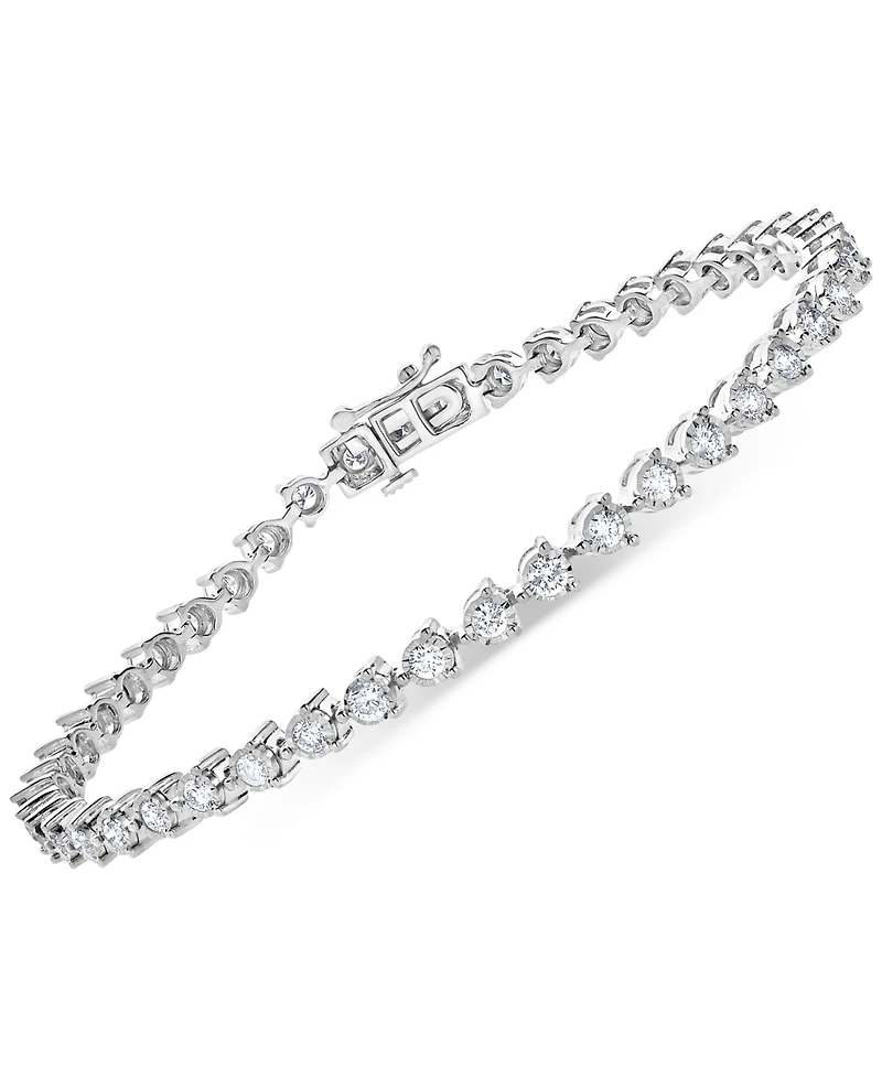 Forever Grown Diamonds Lab Grown Diamond Tennis Bracelet (2 ct. t.w.) in Sterling Silver