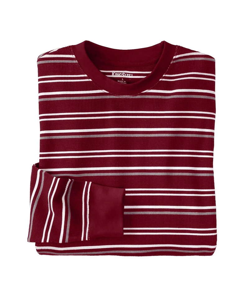 KingSize Men's Waffle-Knit Thermal Crewneck Tee