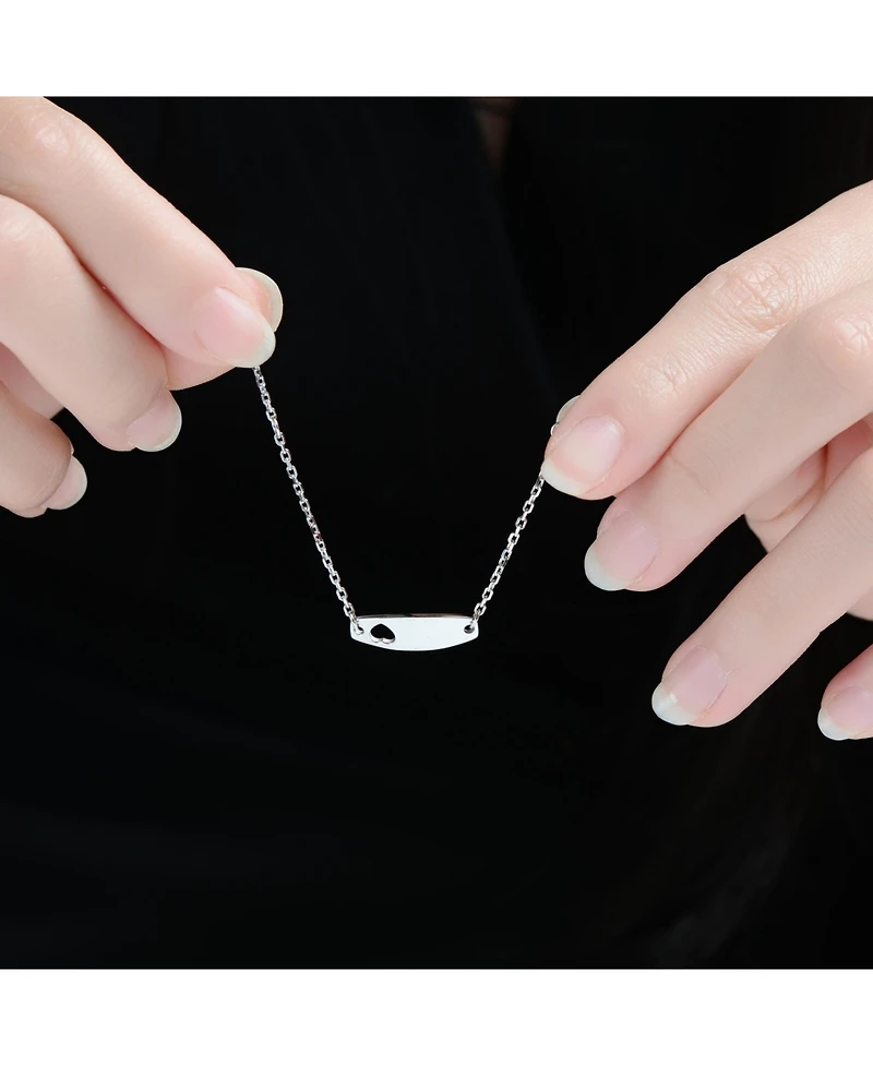 Chic Minimalist Id Bracelets with Heart Detail