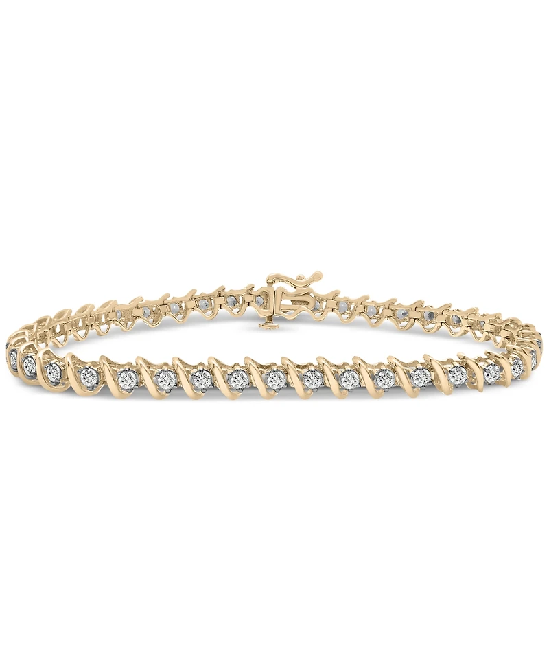 Diamond Twist Bracelet (2 ct. t.w.) 14k White Gold or Yellow Gold, 7"