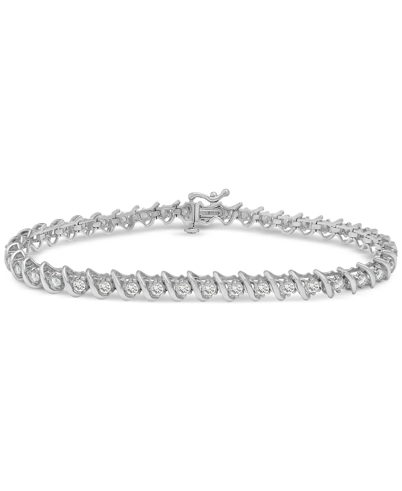 Diamond Twist Bracelet (2 ct. t.w.) 14k White Gold or Yellow Gold, Exclusively at Macy's