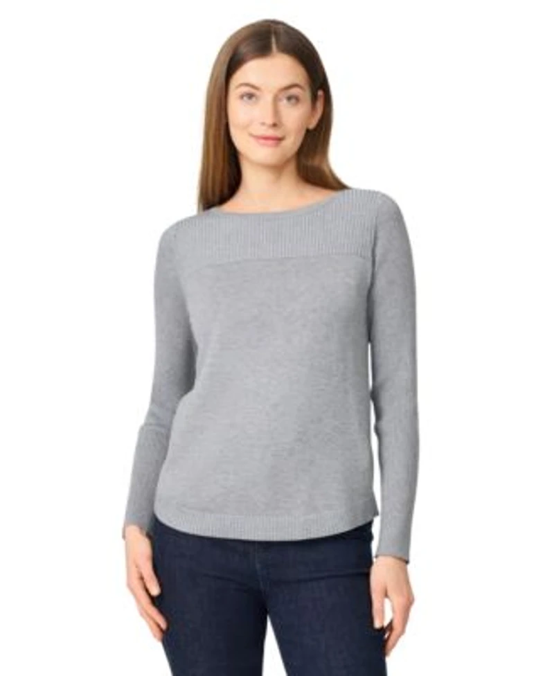 Melissa Paige Womens Boat Neck Long Sleeve Sweater Pxs 3x