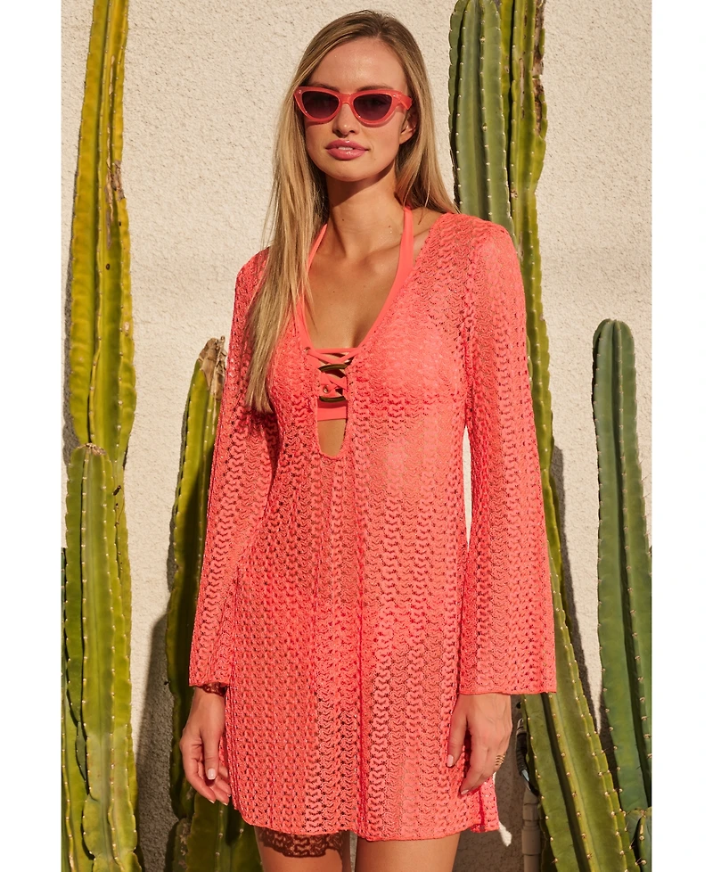 Becca Women's Crocheted Cover-Up Dress