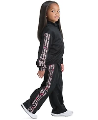 adidas Toddler & Little Girls Tricot Long-Sleeve Full-Zip Jacket Wide-Leg Pants, 2 Piece Set