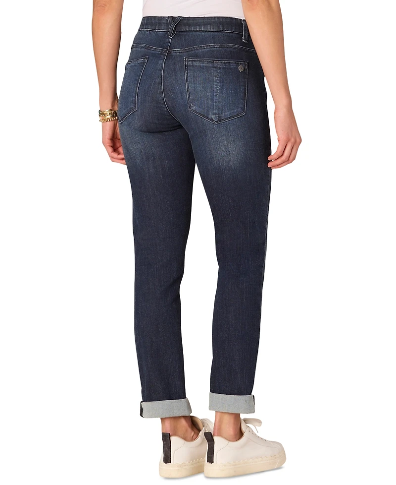 Democracy Petite "Ab"solution Cuffed Girlfriend Jeans